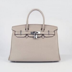 Hermes Birkin 30cm Togo Leather Handbags Grey Silver | AlmaBagz