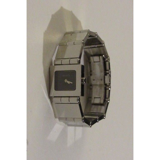 Gucci 600 L Series Stainless Steel Square Black Watch | AlmaBagz - Image 5