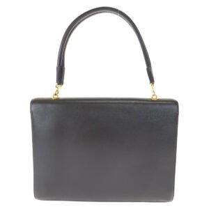 HERMES Handbag leather Dark Brown Gold Metal Handbag Paronniere Women Used | AlmaBagz