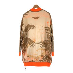 HERMES sweat 2H2816DR Silk, Polyester Brown orange Jackets Cardigans Jerseys twill laine Women 34 Used | AlmaBagz