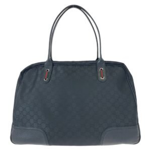 GUCCI Shoulder Bag 293595 Nylon Black black Shoulder Bag Tote Bag Boston Duffel bag Unisex Sherry line GG canvas Women Used | AlmaBagz