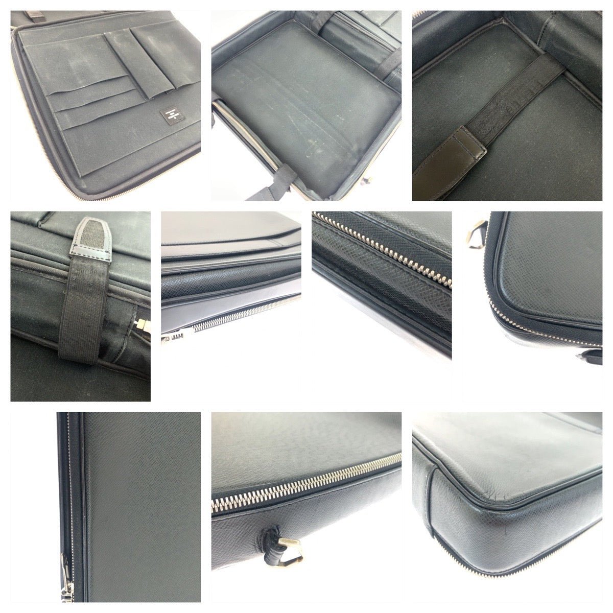 LOUIS VUITTON Shoulder Bag M30832 Calfskin Black black Shoulder Bag Business Bag 2way Taiga Port Ordinatur Odessa Ardoise mens Used | AlmaBagz - Image 5