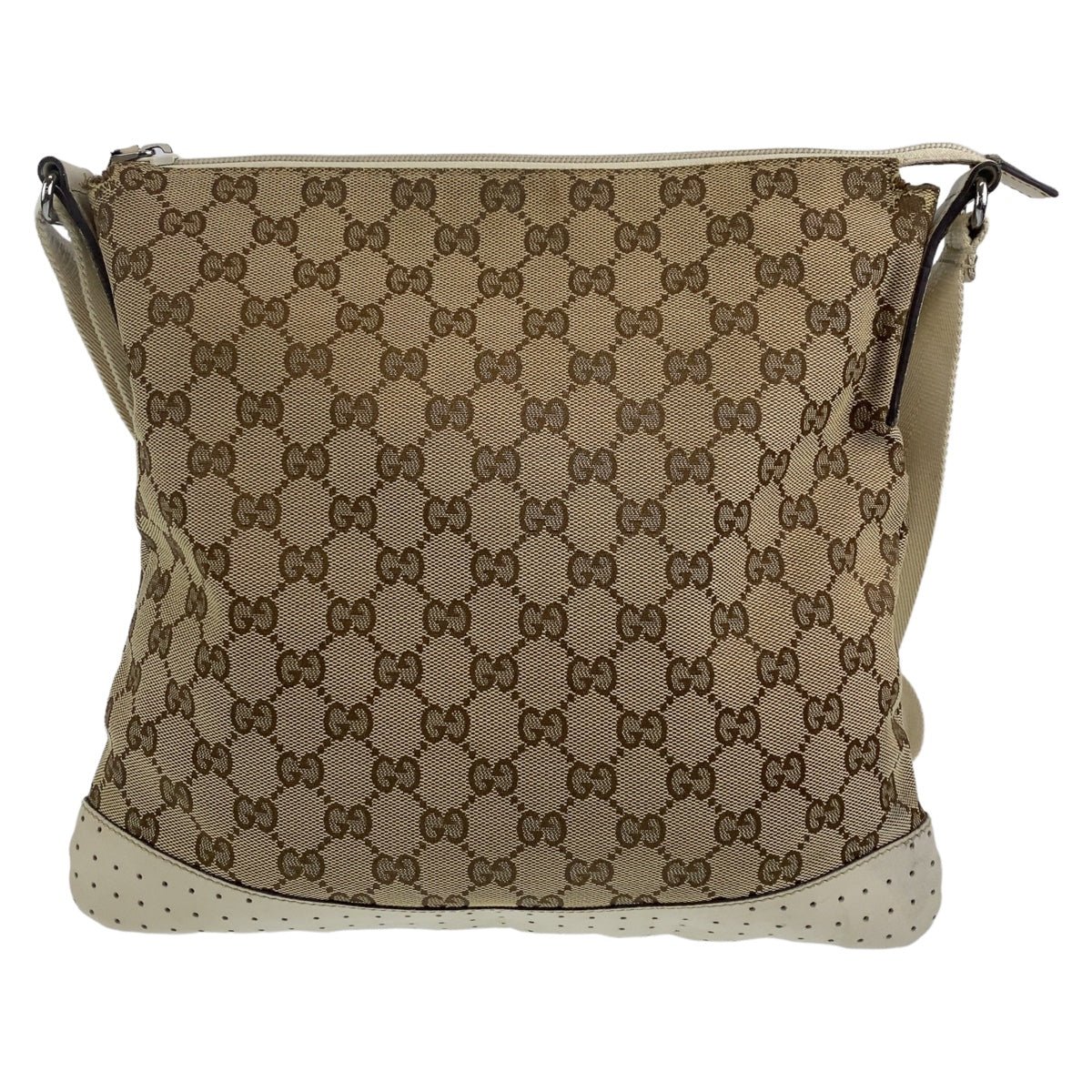 GUCCI Shoulder Bag 145857 GG canvas Beige SilverMetal Crossbody Shoulder Bag Messenger Bag GG pattern Women Used | AlmaBagz