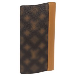 LOUIS VUITTON Long Wallet Purse M81596 PVC Brown Gold Metal Long Wallet Purse This is knot monogram Portefeuille Braza mens Used | AlmaBagz
