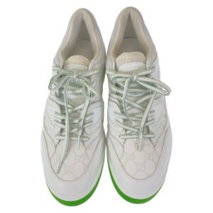 GUCCI sneakers GG canvas, leather White Green Sneakers Low Cut Lace Up basket mens 12 Used | AlmaBagz