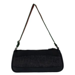 GUCCI Handbag 92320 Canvas, Leather Black Silver Metal Handbag accessory pouch Sherry line Women Used | AlmaBagz