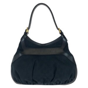 GUCCI Shoulder Bag 189885 GG canvas, leather Black GoldMetal Shoulder Bag handbag Queen Hobo Women Used | AlmaBagz