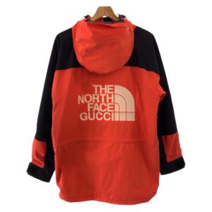GUCCI Mountain Hoodie 663729 ZAHTZ Nylon Red Black Black Mountain Hoodie Windbreaker Nylon Jacket 1994 RETRO The north face collaboration mens S Used | AlmaBagz