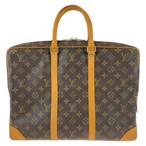 LOUIS VUITTON Business bag M53361 PVC, Leather Brown Beige Gold Metal Business bag, briefcase, A4 storage Monogram Porte Documan Voyagej mens Used | AlmaBagz