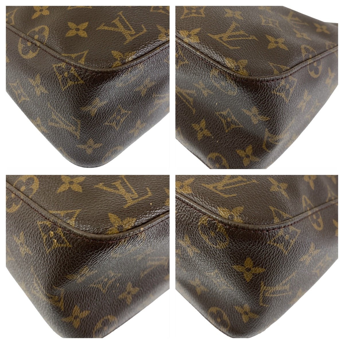 LOUIS VUITTON Shoulder Bag M51146 PVC Brown Gold Metal Shoulder Bag Monogram LoopingMM Women Used | AlmaBagz - Image 7