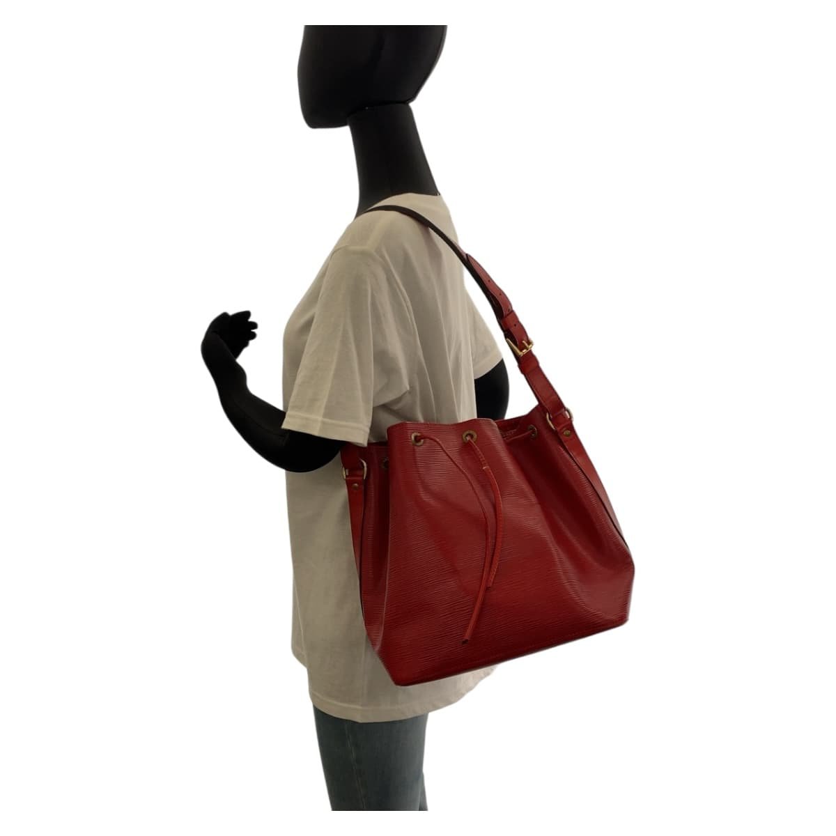 LOUIS VUITTON Shoulder Bag M44107 Epi Leather Red Gold Metal Epi Petit Noe | AlmaBagz - Image 3