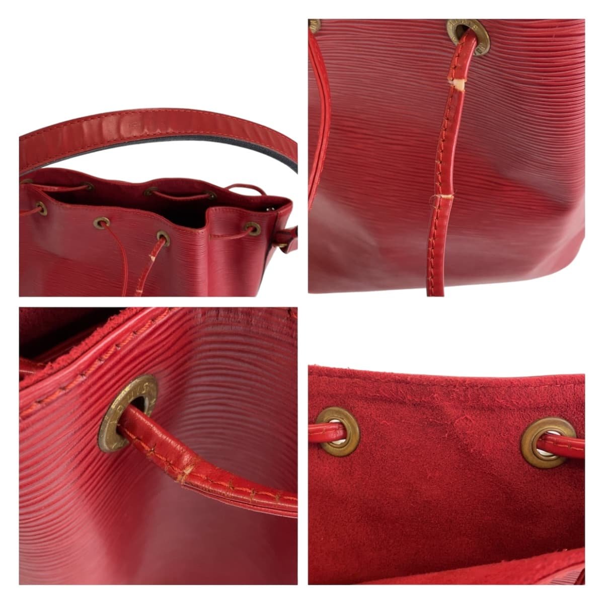 LOUIS VUITTON Shoulder Bag M44107 Epi Leather Red Gold Metal Epi Petit Noe | AlmaBagz - Image 7