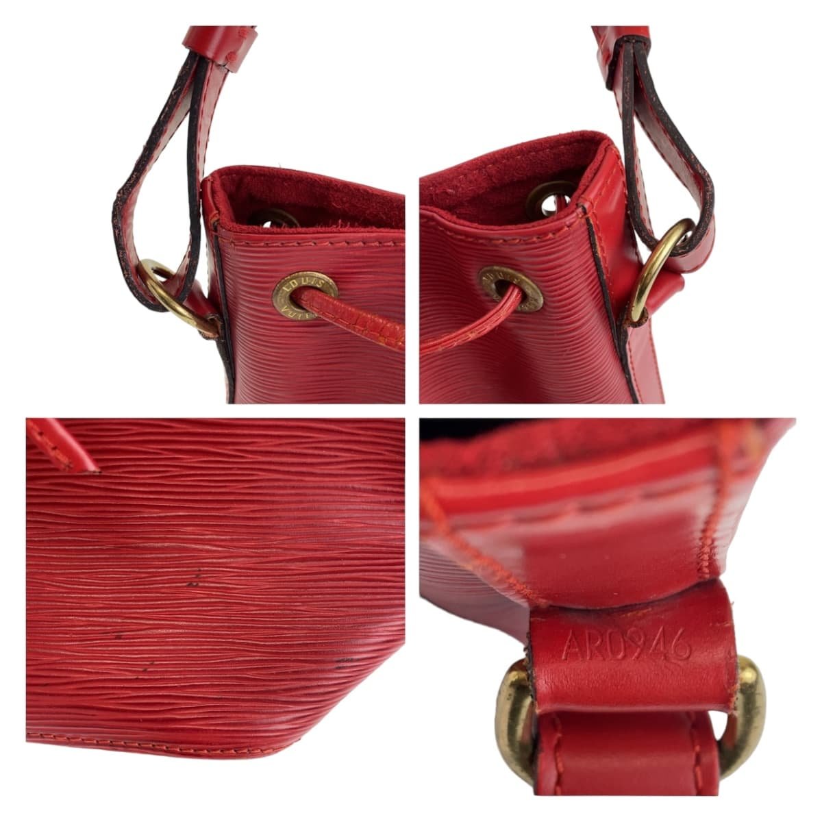 LOUIS VUITTON Shoulder Bag M44107 Epi Leather Red Gold Metal Epi Petit Noe | AlmaBagz - Image 8