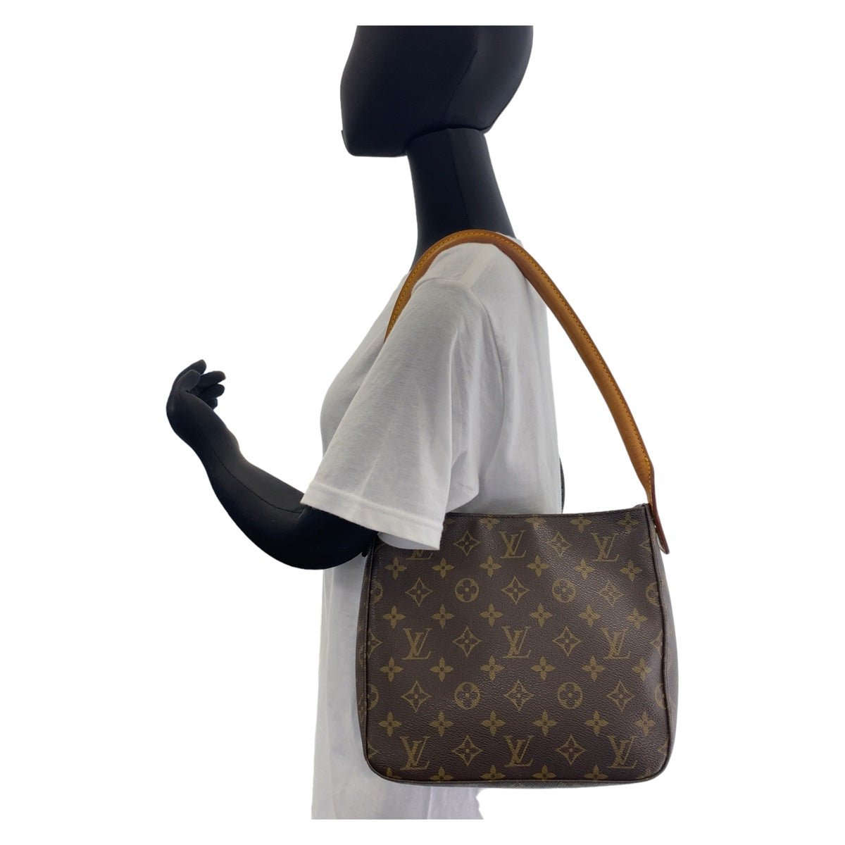 LOUIS VUITTON Shoulder Bag M51146 PVC, Leather Brown Gold Metal Shoulder Bag Monogram LoopingMM Women Used | AlmaBagz - Image 3