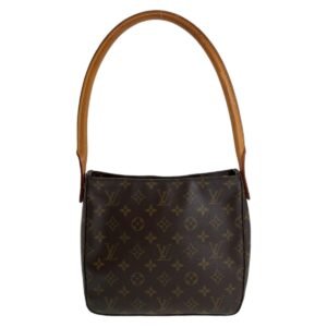 LOUIS VUITTON Shoulder Bag M51146 PVC Brown Gold Metal Shoulder Bag Monogram LoopingMM Women Used | AlmaBagz