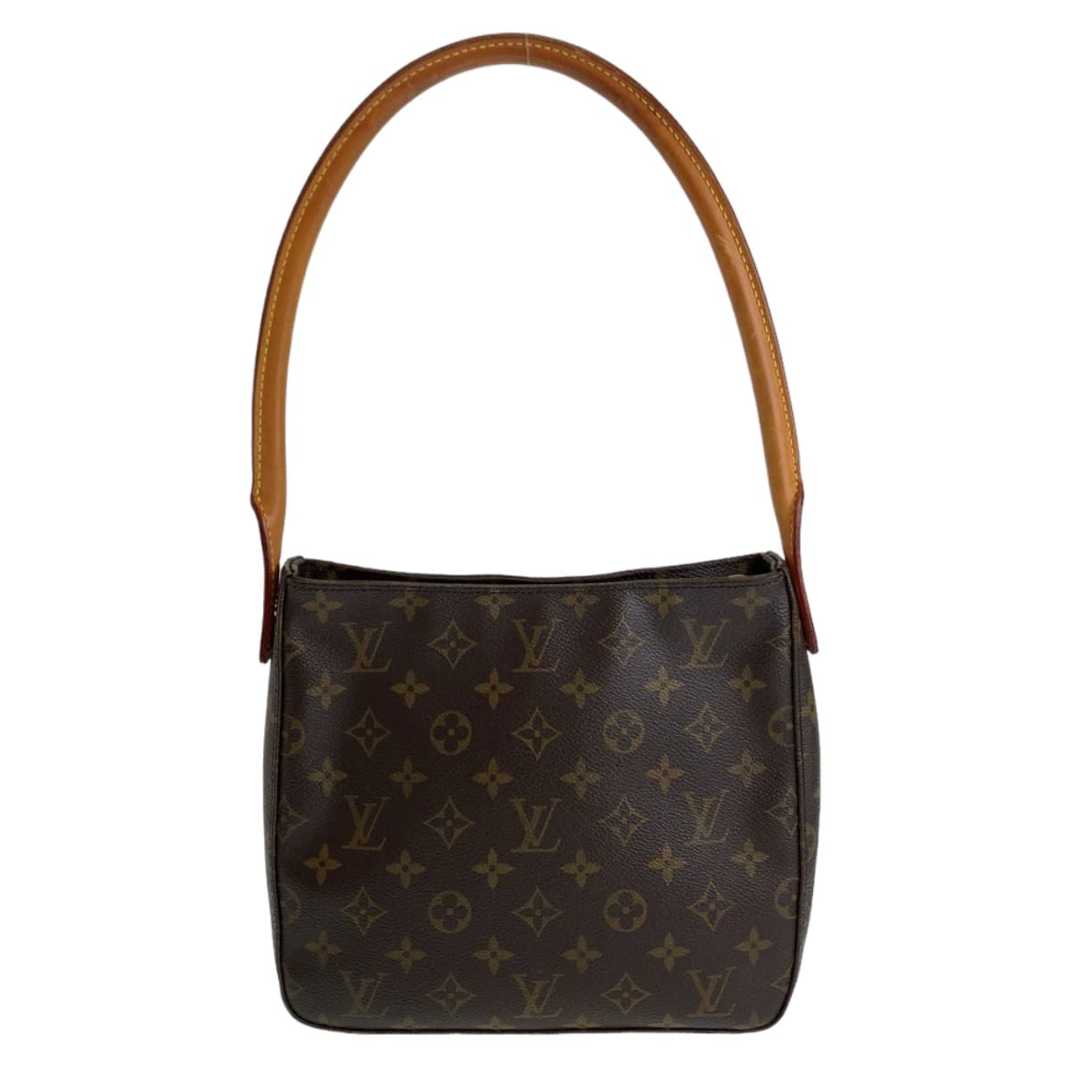 LOUIS VUITTON Shoulder Bag M51146 PVC Brown Gold Metal Shoulder Bag Monogram LoopingMM Women Used | AlmaBagz