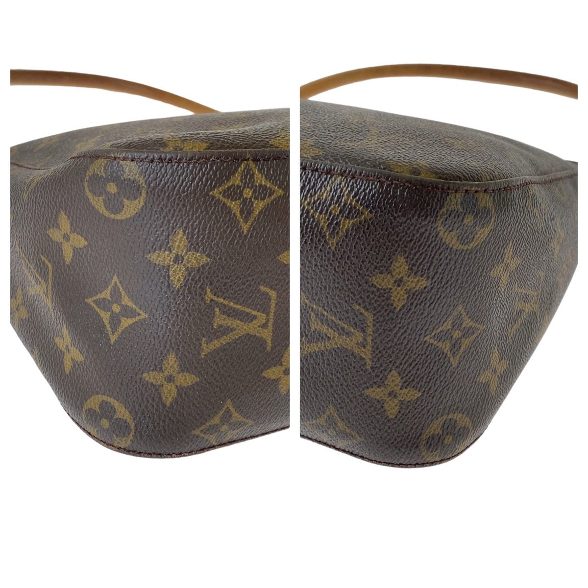 LOUIS VUITTON Shoulder Bag M51146 PVC Brown Gold Metal Shoulder Bag Monogram LoopingMM Women Used | AlmaBagz - Image 2