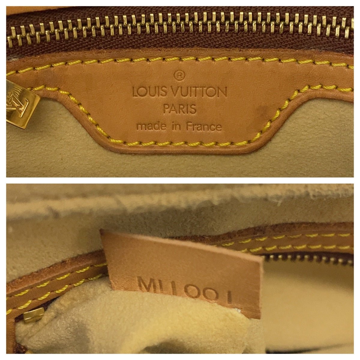 LOUIS VUITTON Shoulder Bag M51146 PVC Brown Gold Metal Shoulder Bag Monogram LoopingMM Women Used | AlmaBagz - Image 3