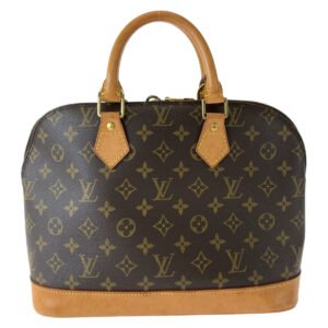 LOUIS VUITTON Handbag M51130 PVC Brown Gold Metal Handbag Monogram Alma Women Used | AlmaBagz