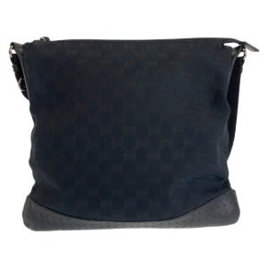 GUCCI Shoulder Bag 145857 GG canvas, leather Black SilverMetal Shoulder Bag Pochette Unisex Women Used | AlmaBagz