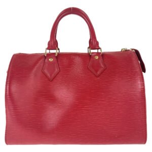 LOUIS VUITTON Handbag M43017 leather Castilian Red Gold Metal Epi Speedy 25 | AlmaBagz