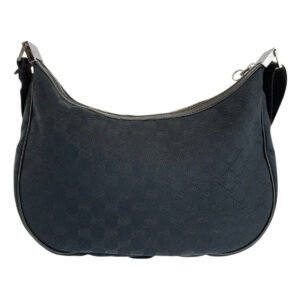 GUCCI Shoulder Bag 122790 GG canvas Black SilverMetal Crossbody Shoulder Bag Women Used | AlmaBagz