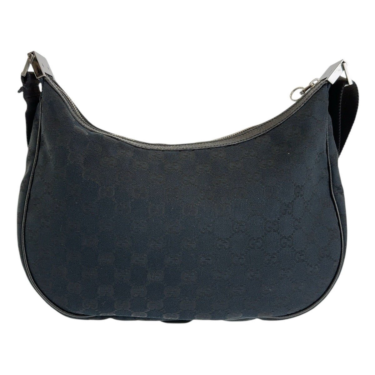GUCCI Shoulder Bag 122790 GG canvas Black SilverMetal Crossbody Shoulder Bag Women Used | AlmaBagz