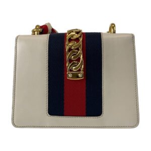 GUCCI Shoulder Bag 431666 leather white Crossbody Shoulder Bag Pochette Sherry line Sylvimini Women Used | AlmaBagz