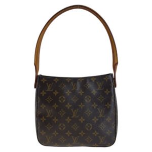 LOUIS VUITTON Shoulder Bag M51146 PVC, Leather Brown Gold Metal Shoulder Bag Monogram LoopingMM Women Used | AlmaBagz