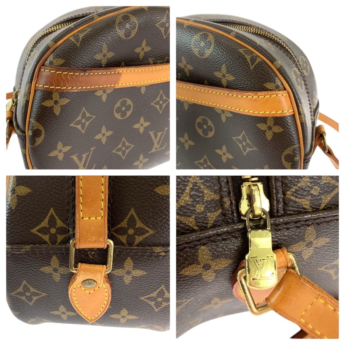LOUIS VUITTON Shoulder Bag M51221 PVC Brown Gold Metal Monogram Blois | AlmaBagz - Image 4