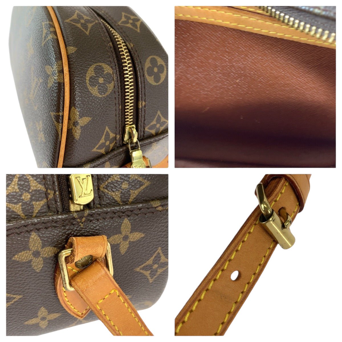 LOUIS VUITTON Shoulder Bag M51221 PVC Brown Gold Metal Monogram Blois | AlmaBagz - Image 5