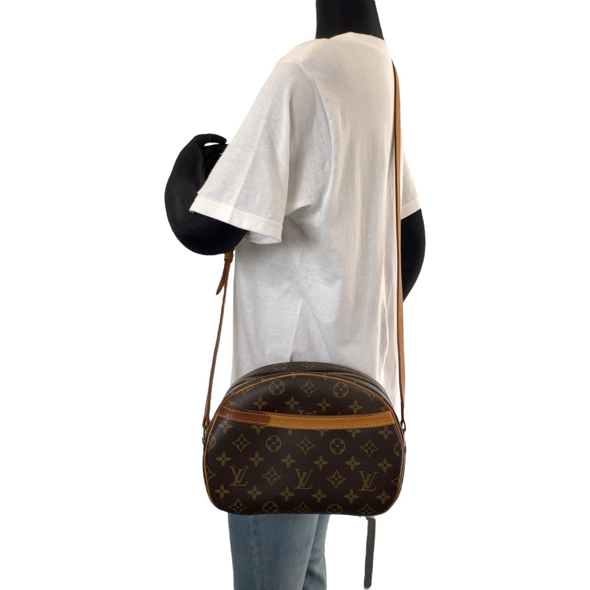 LOUIS VUITTON Shoulder Bag M51221 PVC Brown Gold Metal Monogram Blois | AlmaBagz - Image 6