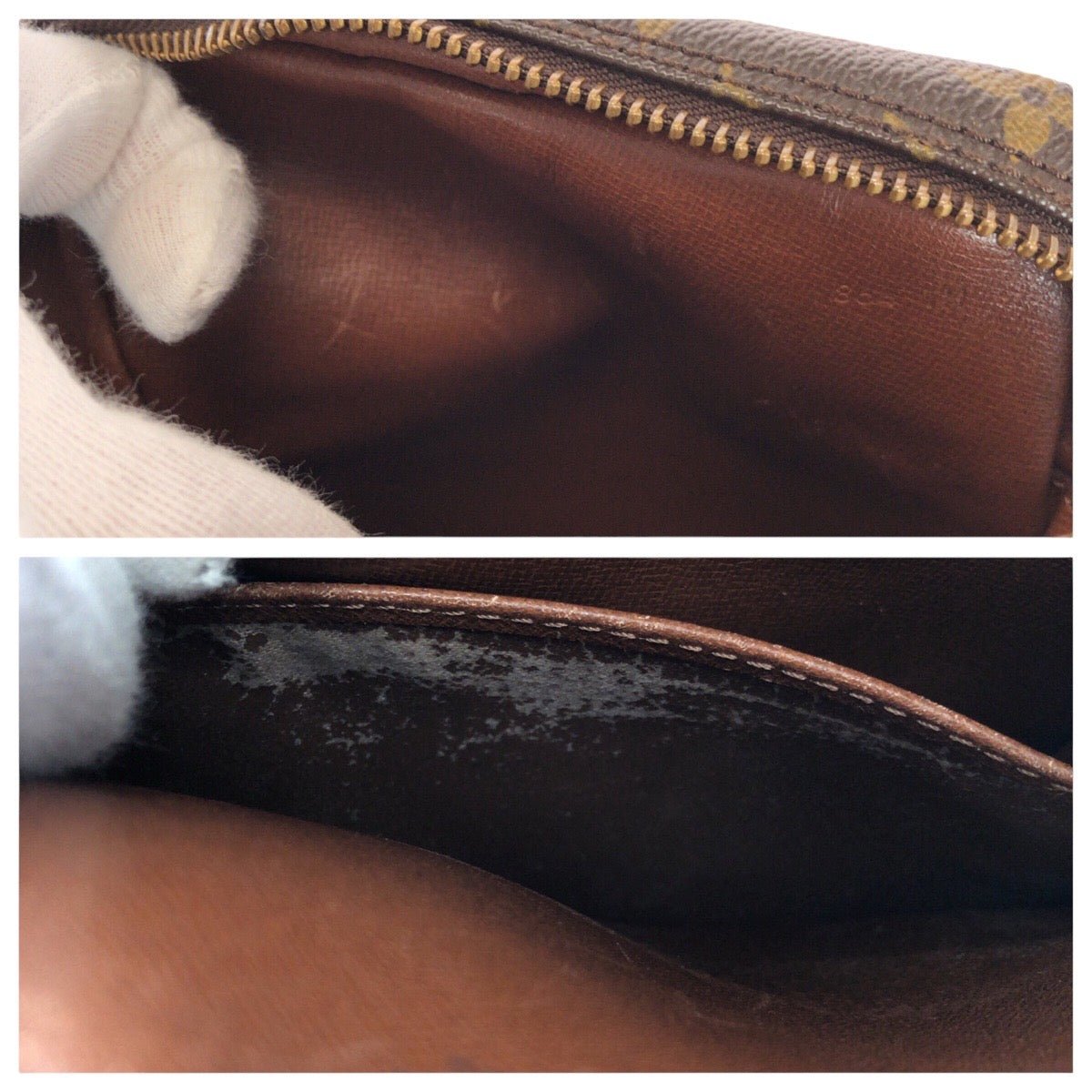 LOUIS VUITTON Shoulder Bag M45236 PVC, Leather Brown Gold Metal Shoulder Bag pochette Monogram Amazone Women Used | AlmaBagz - Image 4