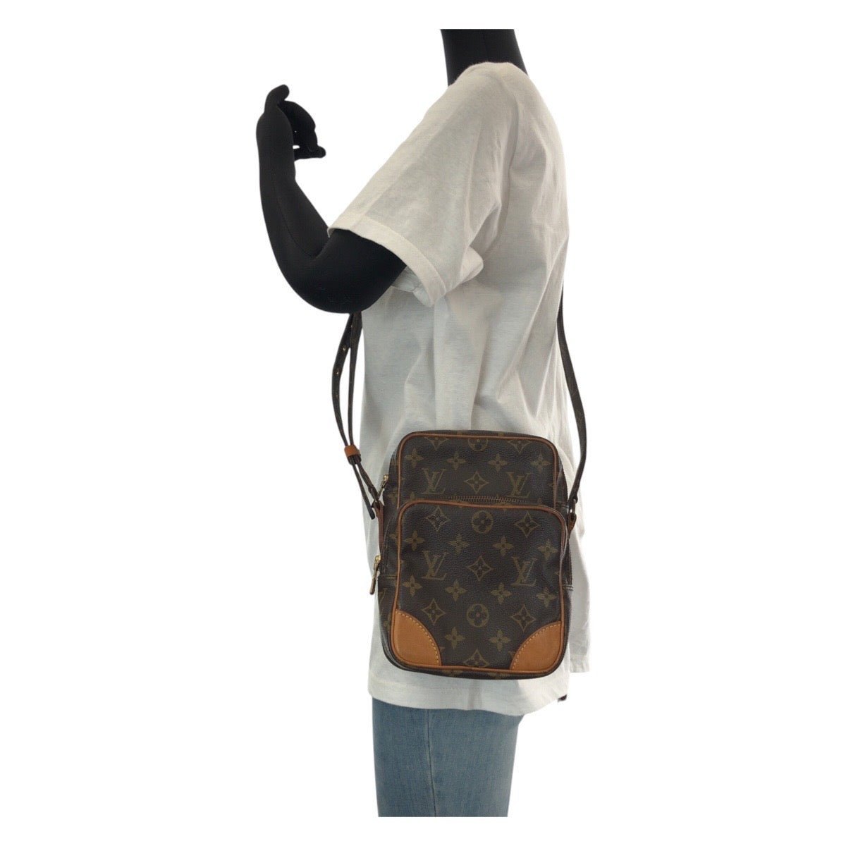 LOUIS VUITTON Shoulder Bag M45236 PVC, Leather Brown Gold Metal Shoulder Bag pochette Monogram Amazone Women Used | AlmaBagz - Image 5