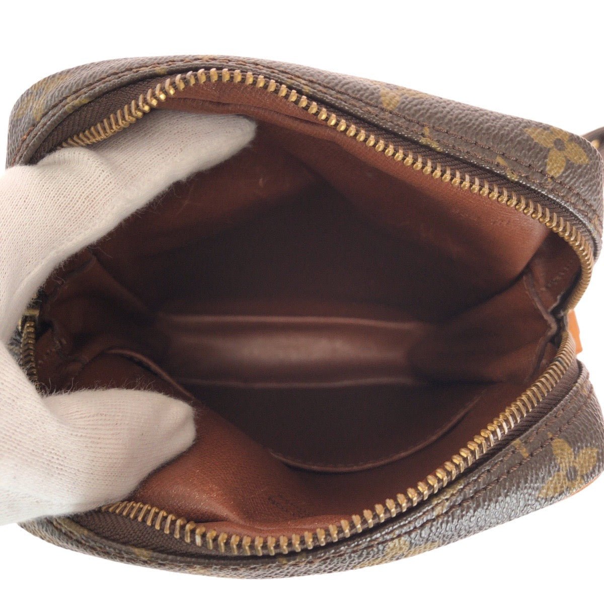 LOUIS VUITTON Shoulder Bag M45236 PVC, Leather Brown Gold Metal Shoulder Bag pochette Monogram Amazone Women Used | AlmaBagz - Image 7