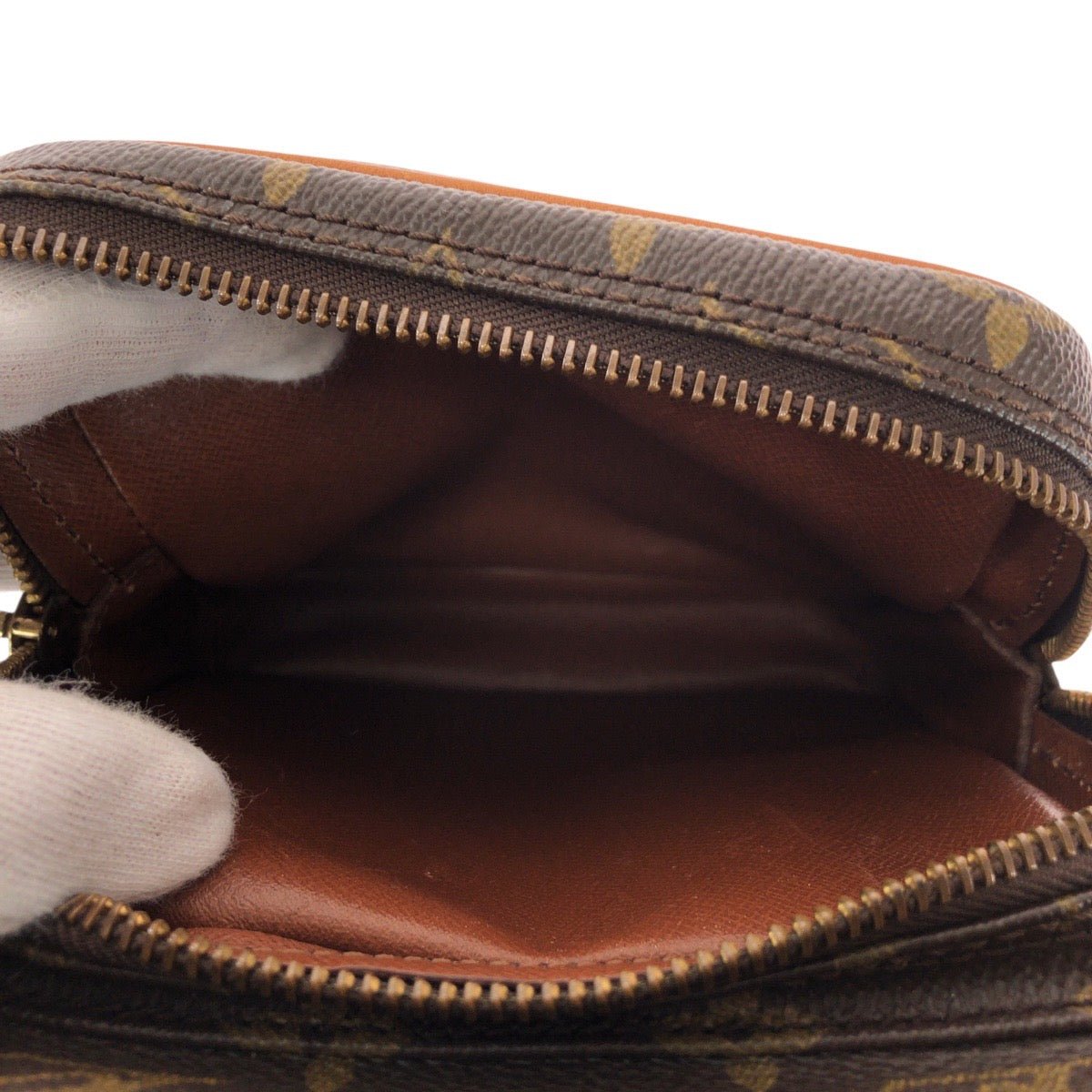 LOUIS VUITTON Shoulder Bag M45236 PVC, Leather Brown Gold Metal Shoulder Bag pochette Monogram Amazone Women Used | AlmaBagz - Image 8