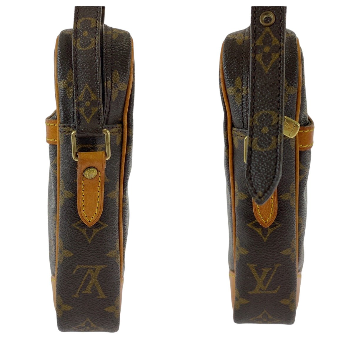 LOUIS VUITTON Shoulder Bag M45266 PVC Brown Gold Metal Shoulder Bag pochette Monogram Danube Women Used | AlmaBagz - Image 5