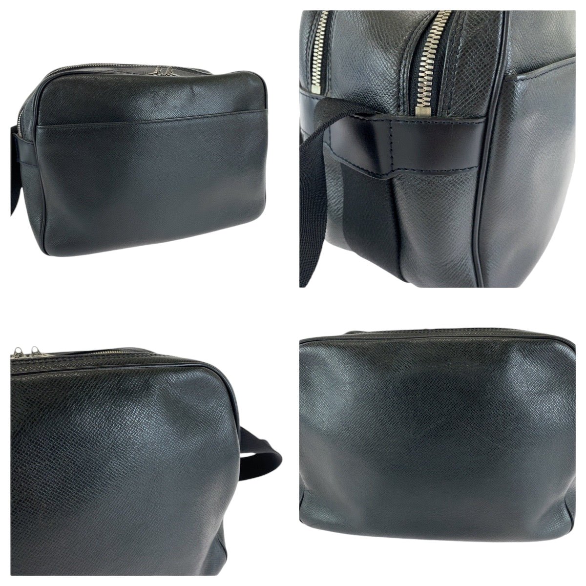 LOUIS VUITTON Shoulder Bag M30152 Taiga Ardoise Black SilverMetal Shoulder Bag Crossbody Taiga reporter mens Used | AlmaBagz - Image 4