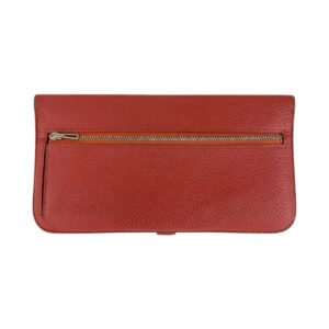 HERMES Long Wallet Purse Togo Rouge Grenat Red Long Wallet Purse Long wallet unisex Dogon Long Women Used | AlmaBagz