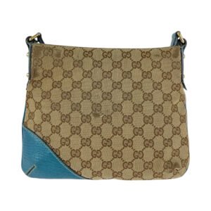 GUCCI Shoulder Bag GG canvas, leather Light Blue Beige Gold Metal Shoulder Bag pochette Sherry line horsebit Women Used | AlmaBagz