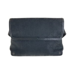 GUCCI Sling bag GG canvas Black SilverMetal Sling bag, bum bag, waist pouch Women Used | AlmaBagz
