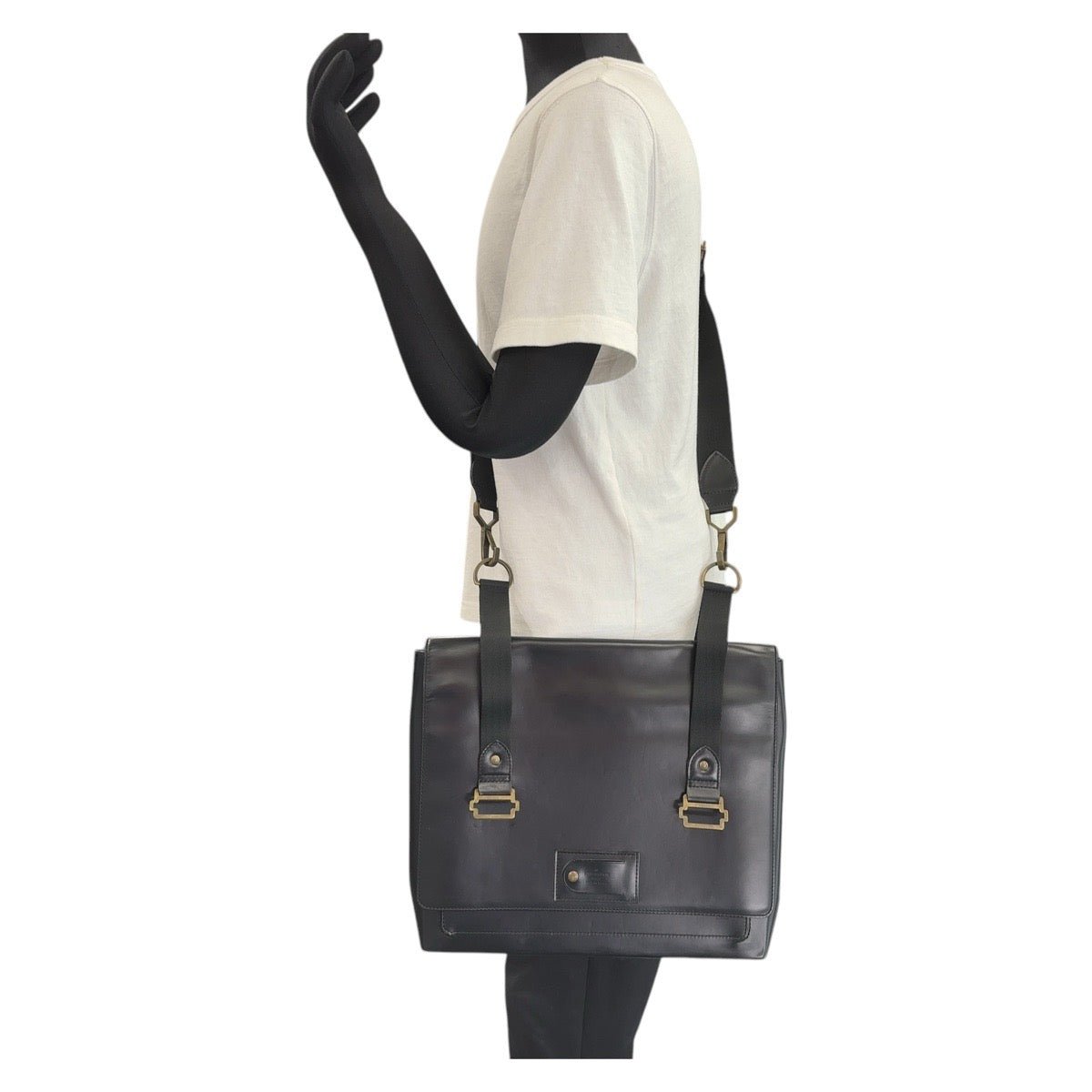 LOUIS VUITTON Shoulder Bag M92224 leather Black Gold Metal Shoulder Bag Messenger bag Liege Ussac mens Used | AlmaBagz - Image 7