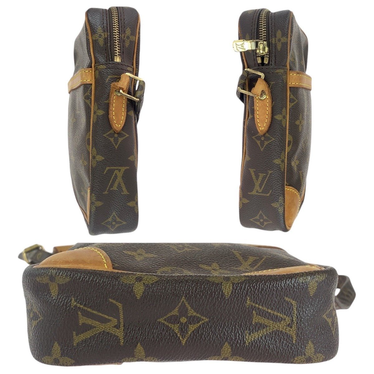 LOUIS VUITTON Shoulder Bag M45266 PVC, Leather Brown Gold Metal Crossbody Shoulder Bag Messenger Bag Monogram Dunouve Women Used | AlmaBagz - Image 4