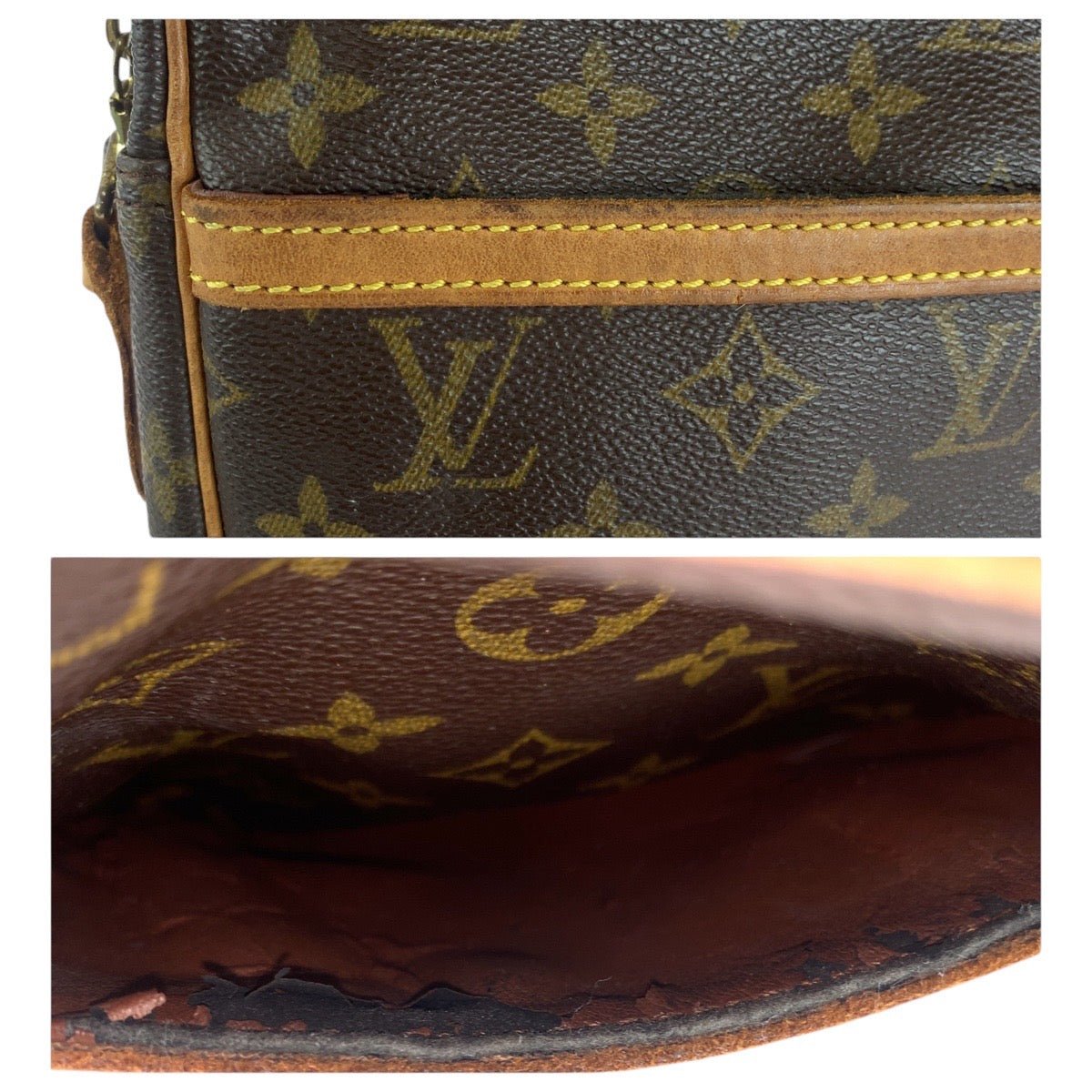 LOUIS VUITTON Shoulder Bag M45266 PVC, Leather Brown Gold Metal Crossbody Shoulder Bag Messenger Bag Monogram Dunouve Women Used | AlmaBagz - Image 8