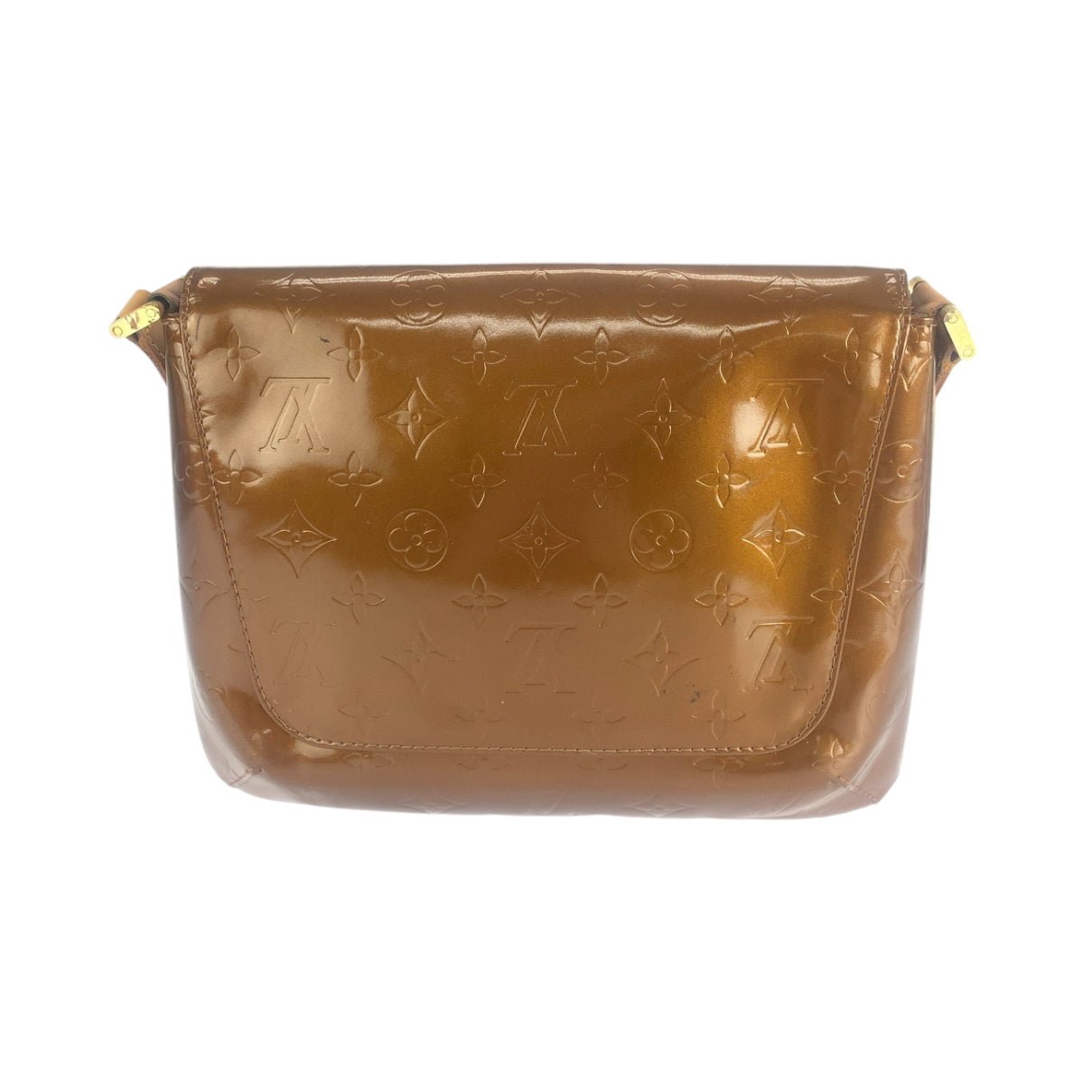 LOUIS VUITTON Shoulder Bag M91301 Patent leather Bronze Brown GoldMetal Shoulder Bag Shoulder Bag Vernis Thompson Street Women Used | AlmaBagz