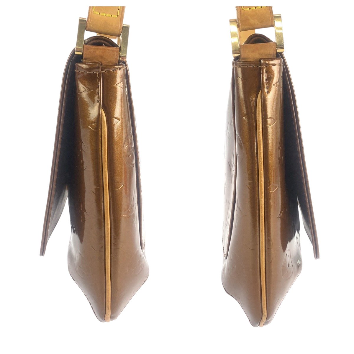 LOUIS VUITTON Shoulder Bag M91301 Patent leather Bronze Brown GoldMetal Shoulder Bag Shoulder Bag Vernis Thompson Street Women Used | AlmaBagz - Image 7