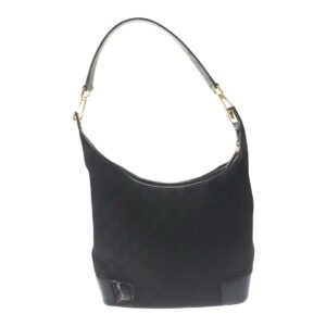 GUCCI Shoulder Bag GG canvas black Shoulder Bag Hobo Women Used | AlmaBagz