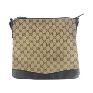 GUCCI Shoulder Bag 145857 GG canvas, leather Brown beige Shoulder Bag pochette Women Used | AlmaBagz