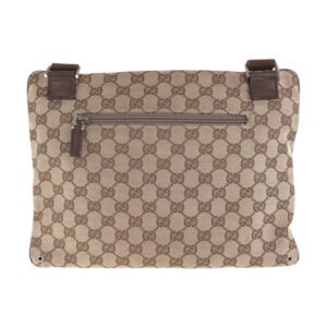 GUCCI Shoulder Bag 90476 GG canvas, leather Beige SilverMetal Crossbody Shoulder Bag Unisex Women Used | AlmaBagz