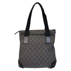 GUCCI Tote Bag 28893 GG canvas, leather black Tote Bag Shoulder Bag Women Used | AlmaBagz